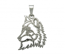Vlk přívěšek na krk stříbrný