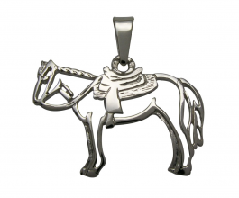 Kůň - western přívěšek na krk stříbrný